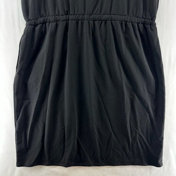 32 Degrees Cool Dress Size 2XL Soft Lux Cinched Waist Short Sleeve Black - Picture 6 of 9